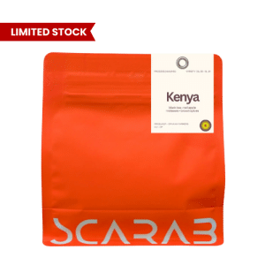 Washed by Scarab Coffee Kenya bright juicy and complex with citrus and berry notes coffee shop Dubai coffee shops Dubai roastery machinery drinkware